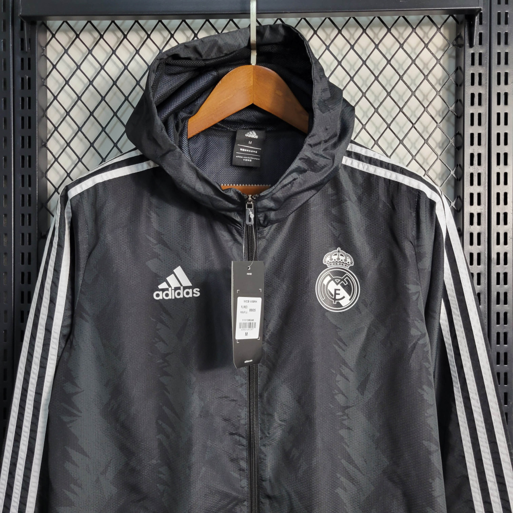 Windbreaker Real Madrid Black Size S-XXL