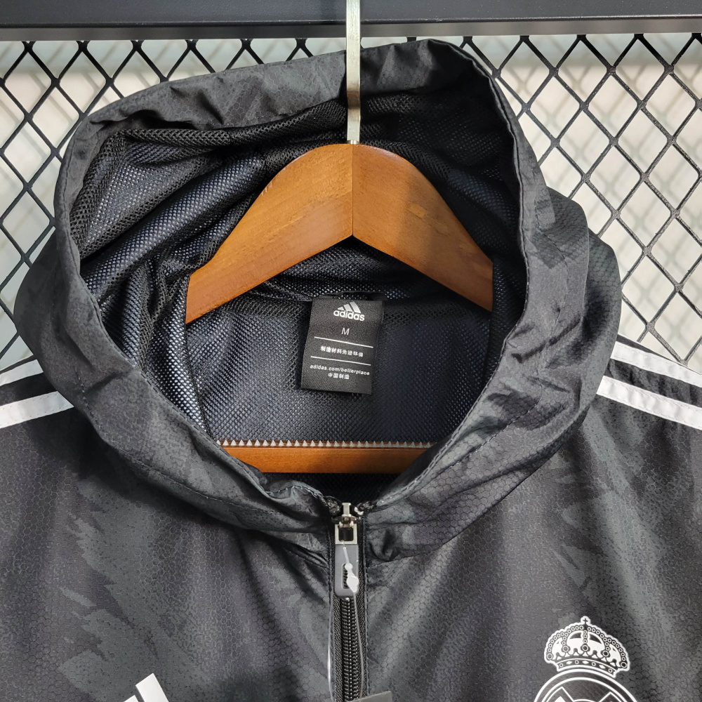 Windbreaker Real Madrid Black Size S-XXL