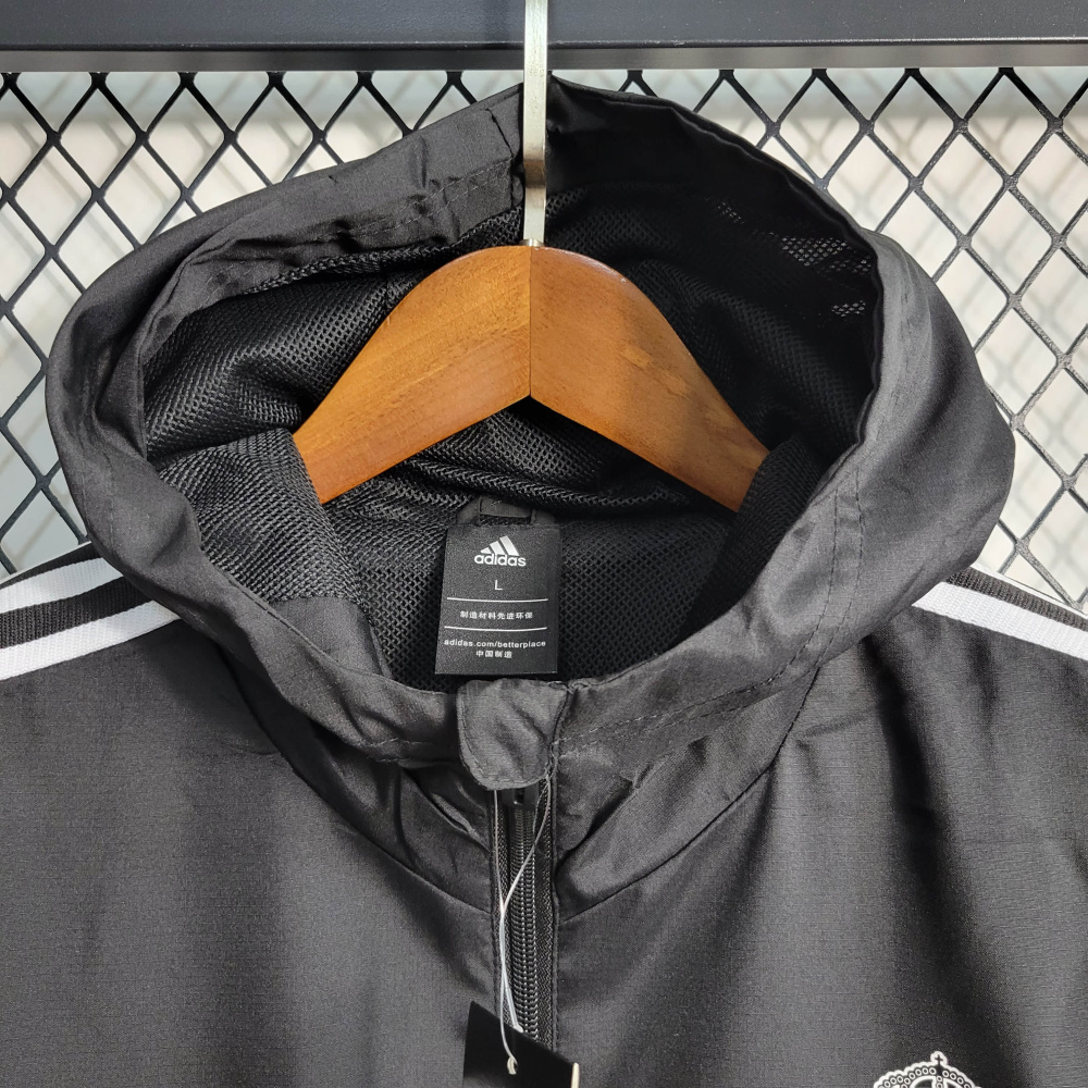 Windbreaker Real Madrid Black Size S-XXL