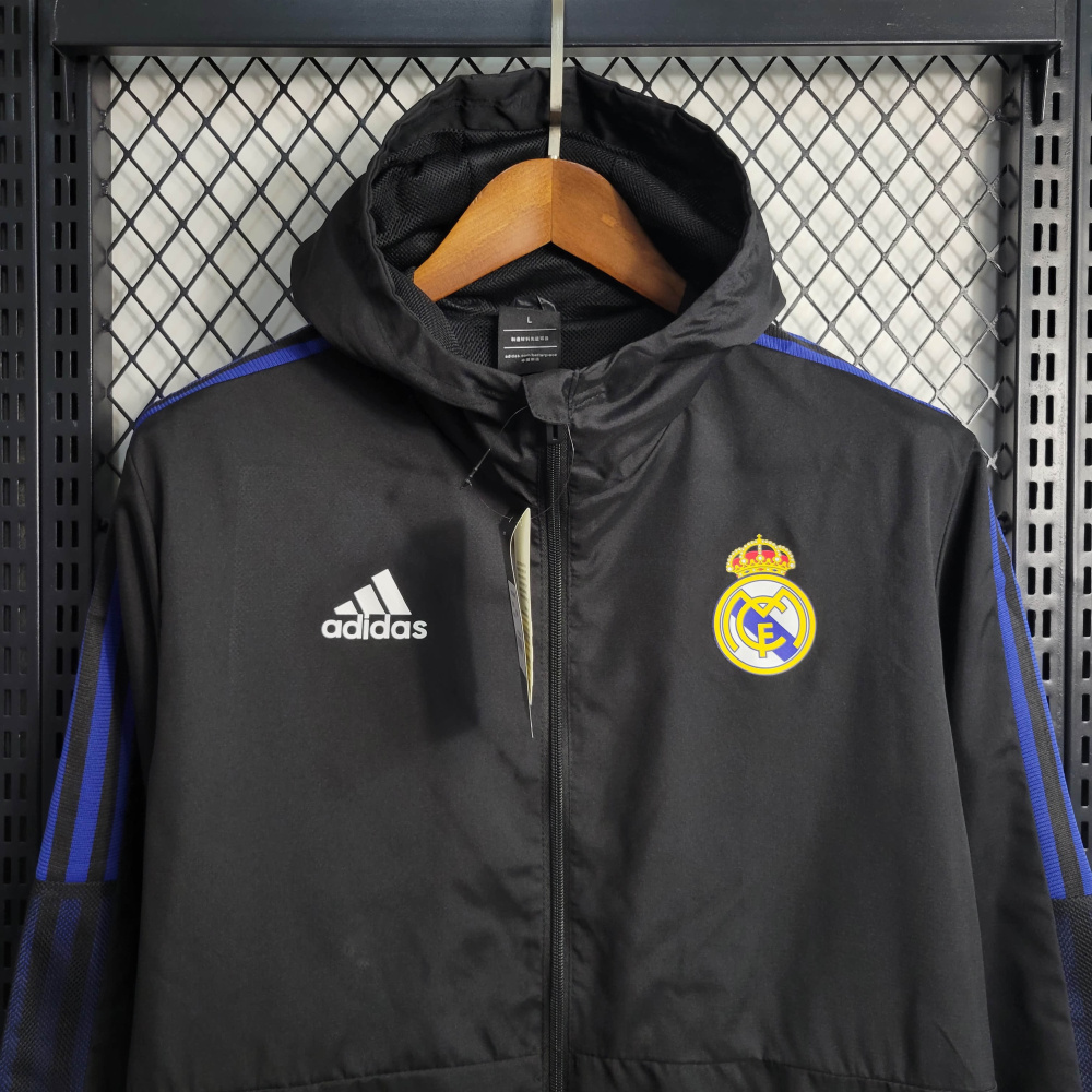 Windbreaker Real Madrid Black Size S-XXL