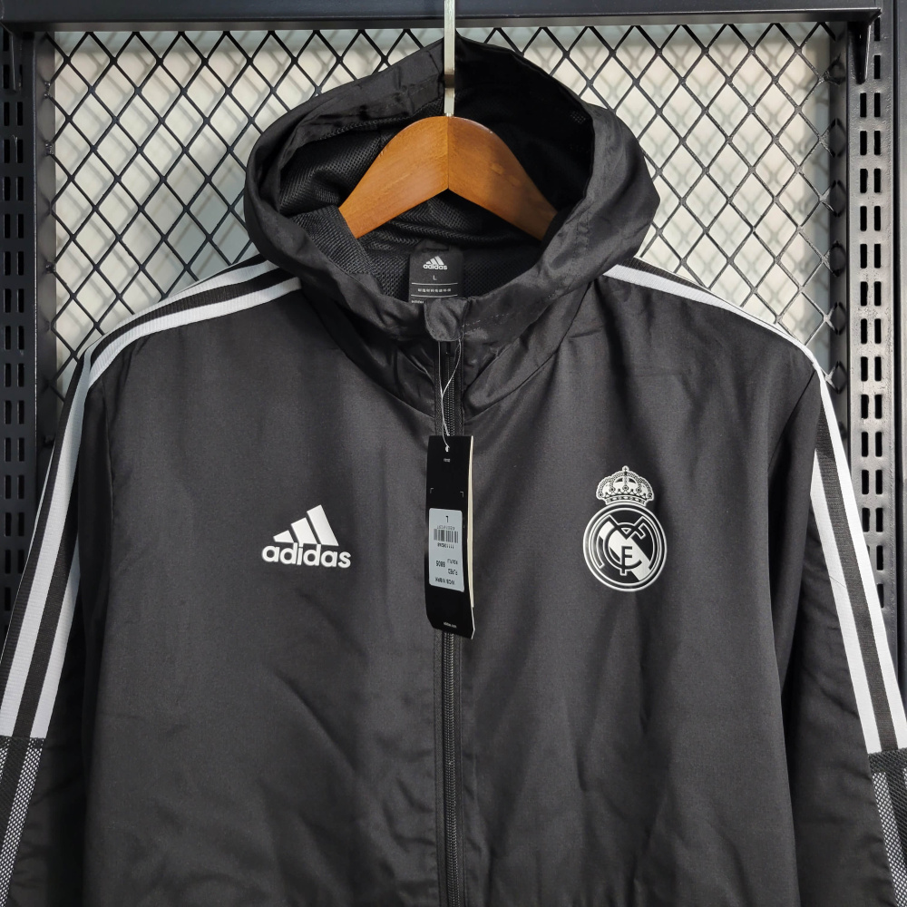 Windbreaker Real Madrid Black Size S-XXL