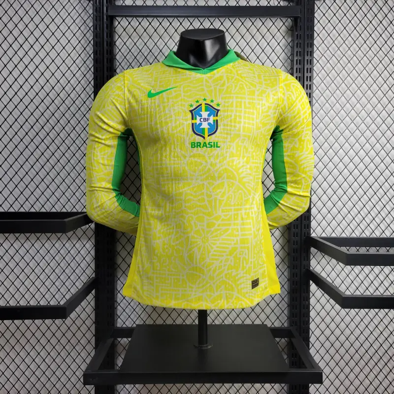 24/25 player Brazil home long sleeve