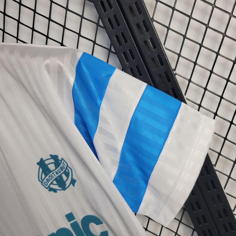 Marseille Home 1990 Retro Football Team Shirt