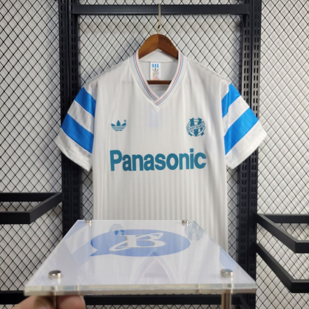 Marseille Home 1990 Retro Football Team Shirt