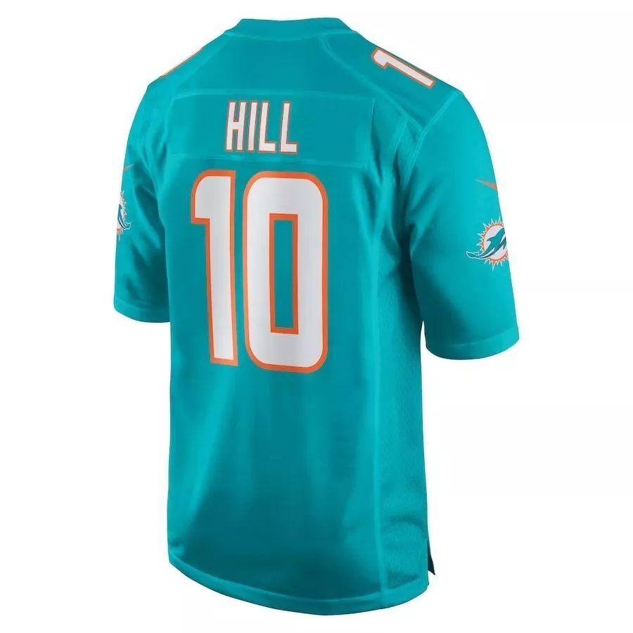 Miami Dolphins Tyreek Hill #10  Men's Aqua NFL Player Game Jersey