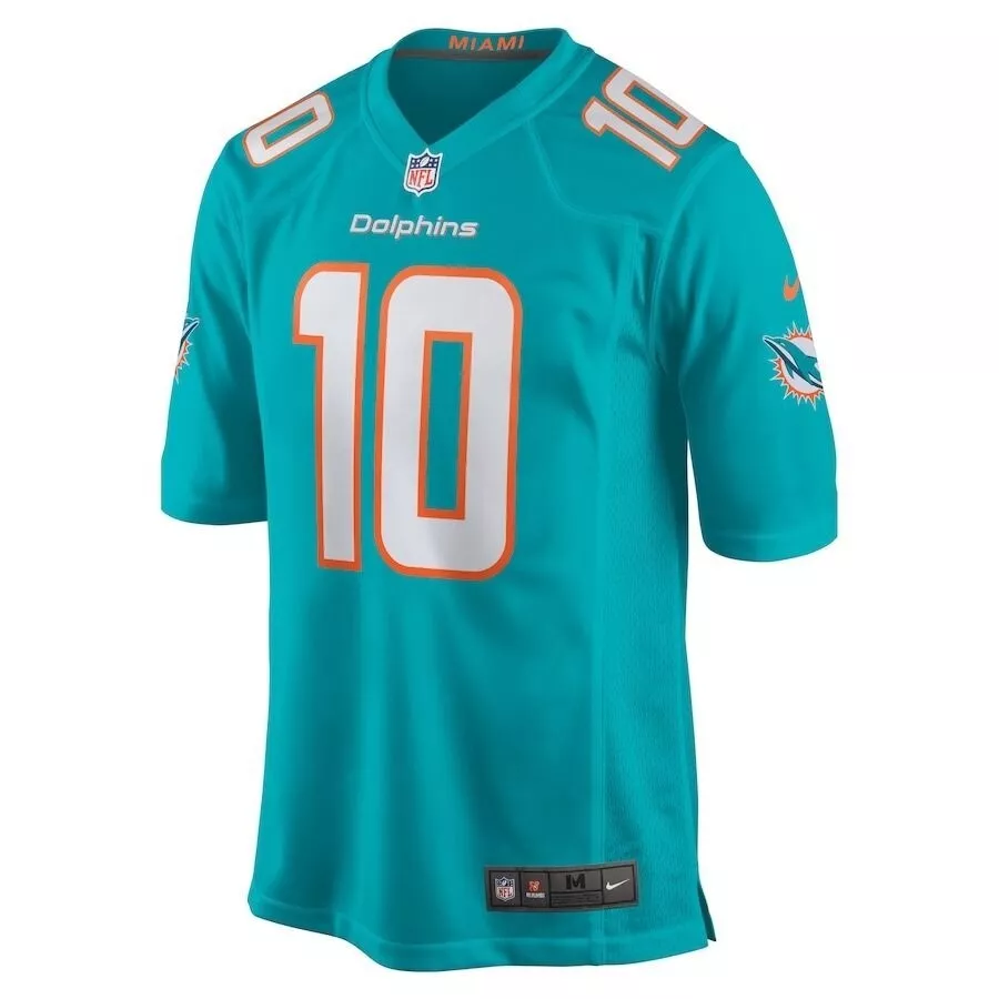 Miami Dolphins Tyreek Hill #10  Men's Aqua NFL Player Game Jersey