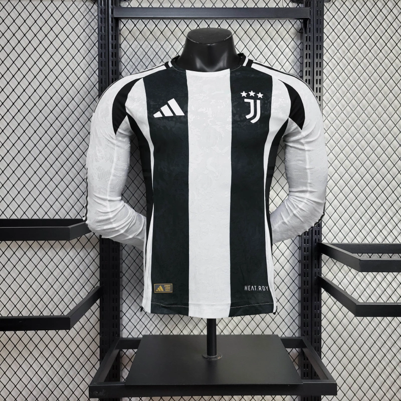 Juventus Home player long sleeve 24/25 Football Team Shirt jersey