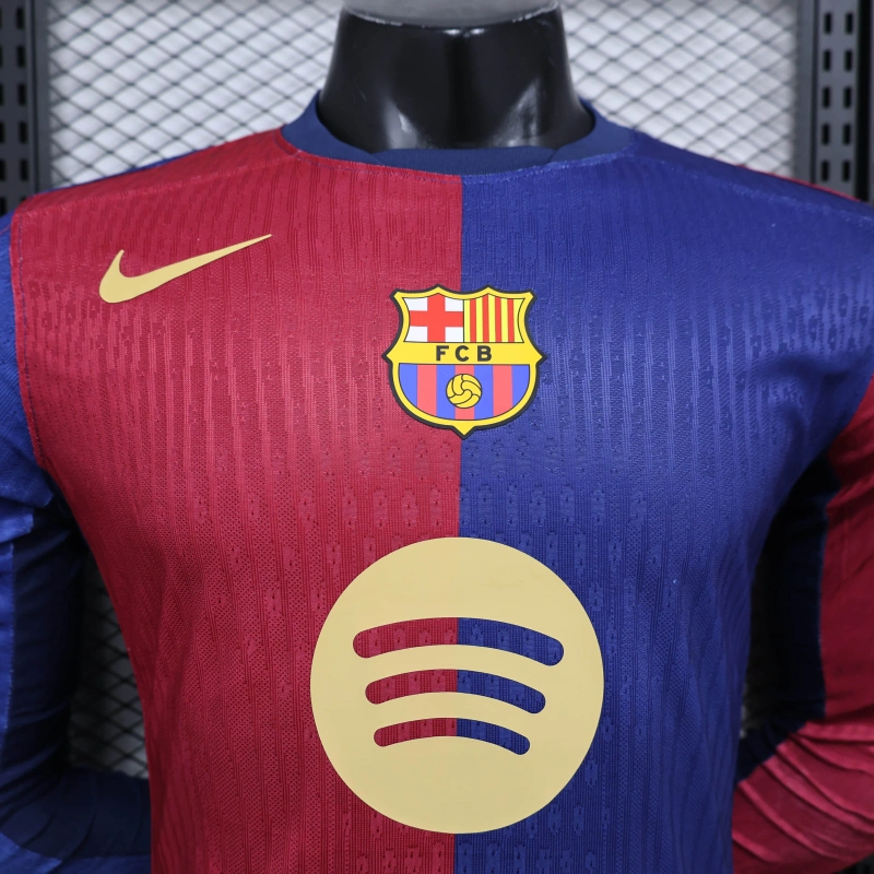 Barcelona home player long sleeve 24/25 Football Team Shirt jersey