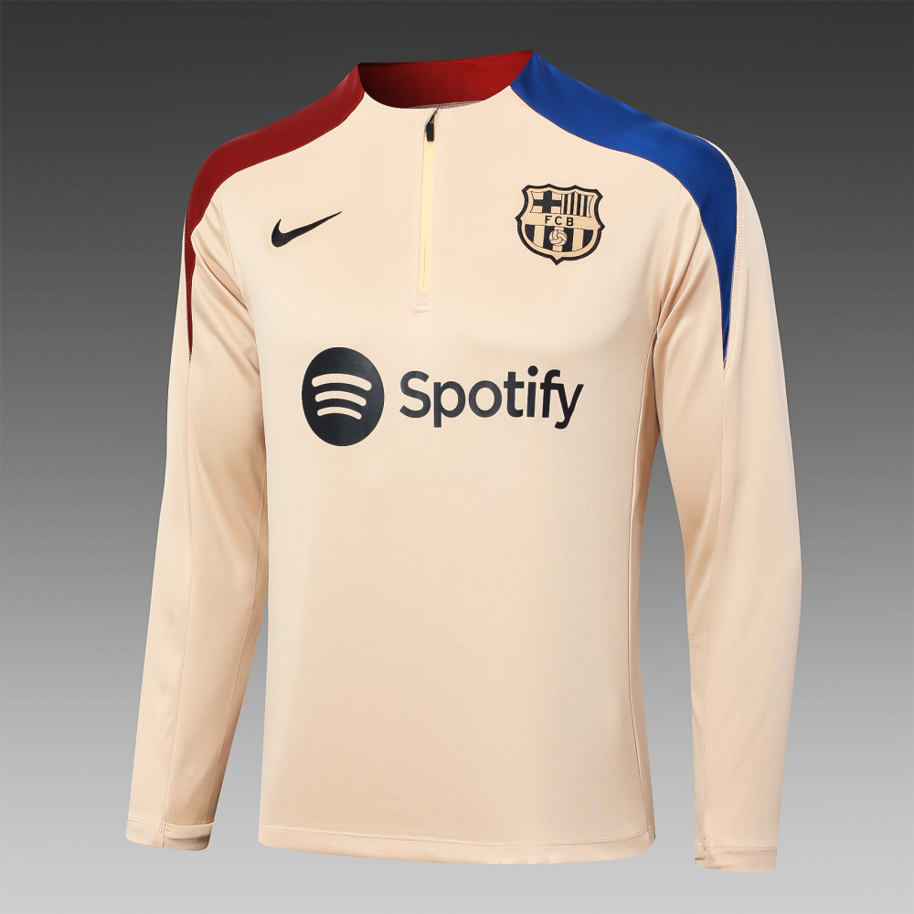 Barcelona 24/25 Half-Zip Training Top and Pants Set yellowish yellow