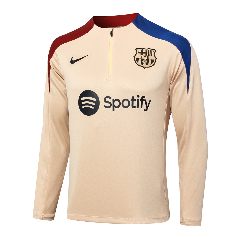 Barcelona 24/25 Half-Zip Training Top and Pants Set yellowish yellow