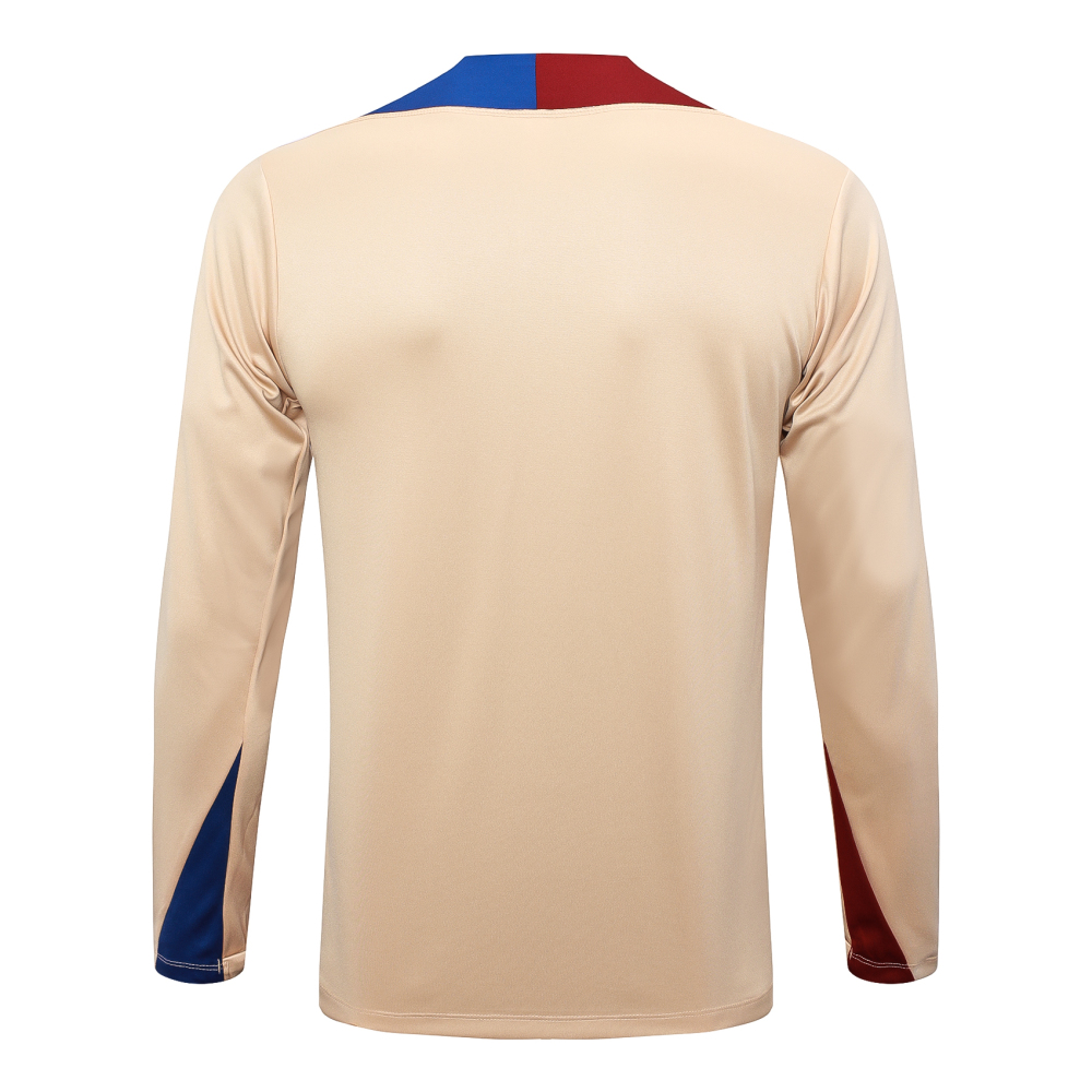 Barcelona 24/25 Half-Zip Training Top and Pants Set yellowish yellow