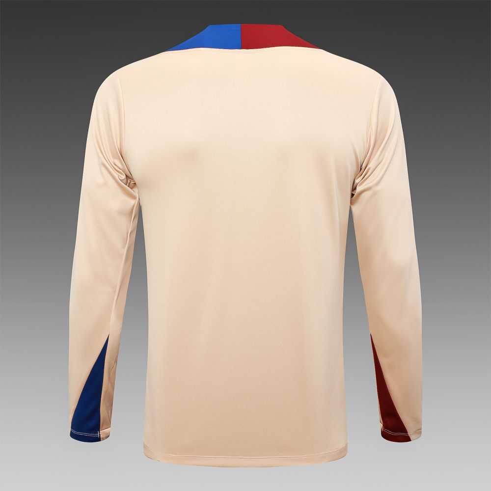 Barcelona 24/25 Half-Zip Training Top and Pants Set yellowish yellow