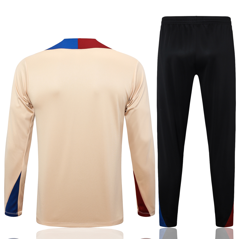 Barcelona 24/25 Half-Zip Training Top and Pants Set yellowish yellow