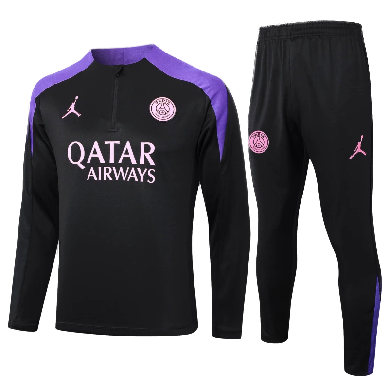 PSG Long-sleeved half-pull training kit KiDs 24/25 Footbal!team shirt jersey Sports shirt
