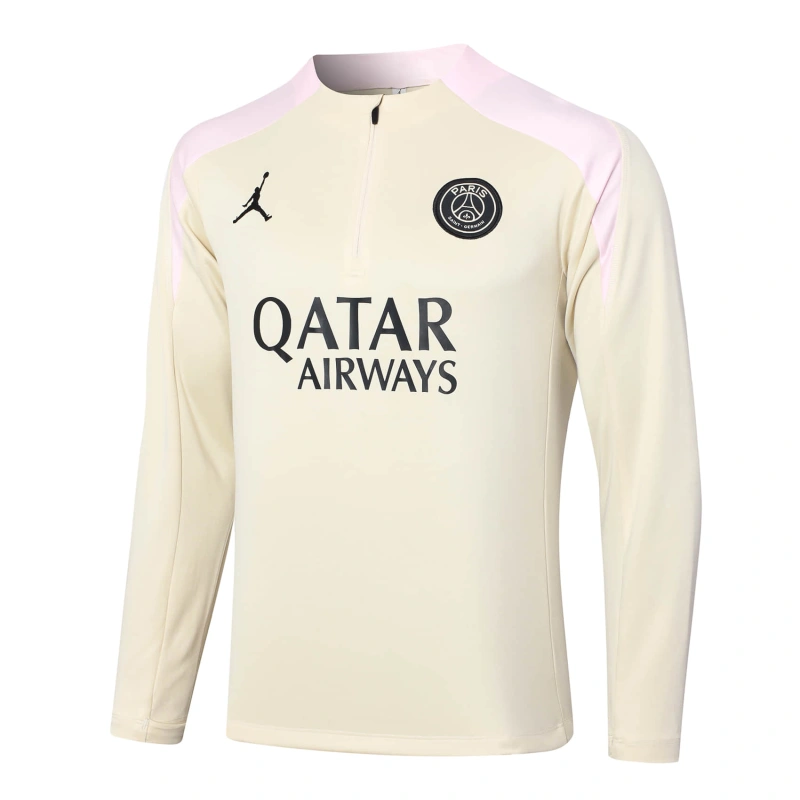 PSG Long-sleeved half-pull training kit 24/25 Football team shirt jersey Sports shirt