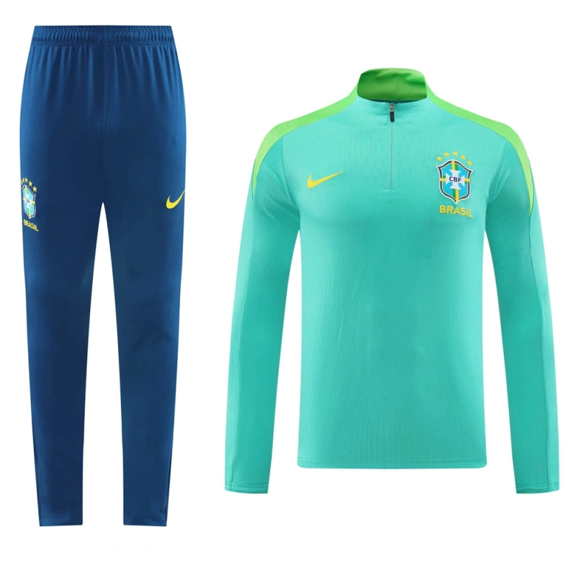 Brazil Long-sleeved half-pull training kit 24/25 Football team shirt jersey Sports shirt