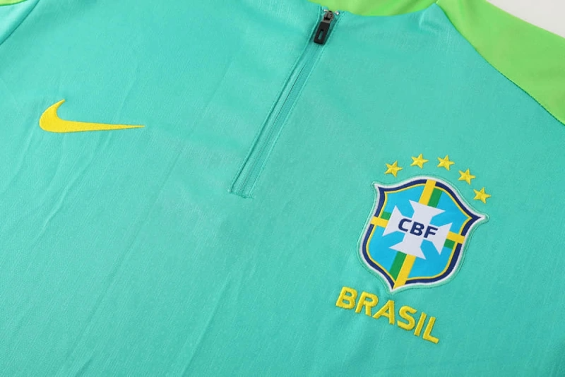 Brazil Long-sleeved half-pull training kit 24/25 Football team shirt jersey Sports shirt