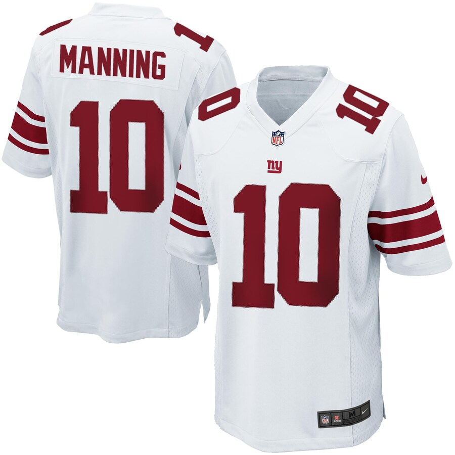 Mens New York Giants Eli Manning White Game Jersey