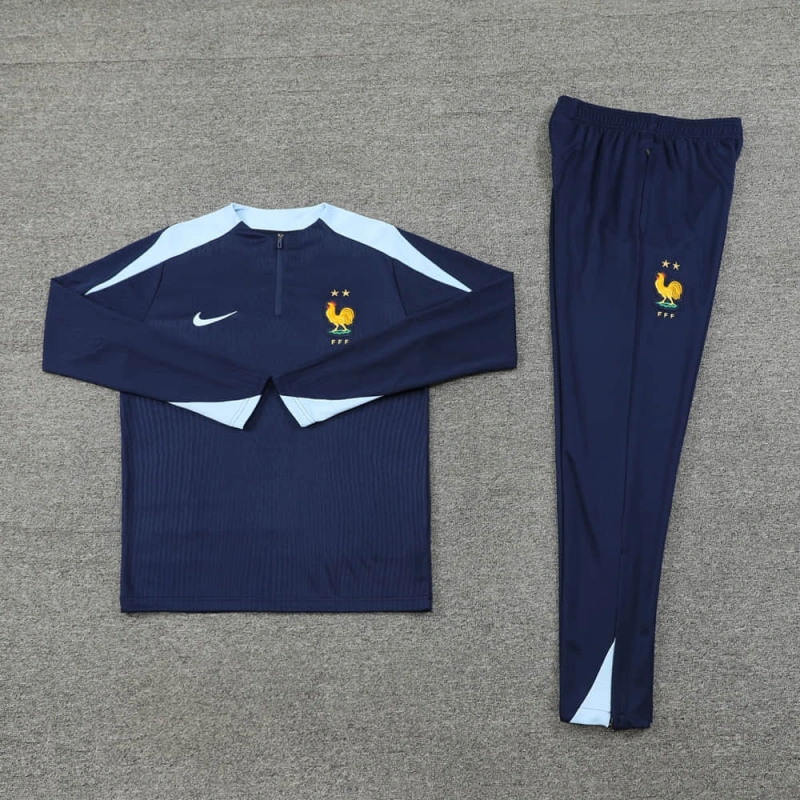 France Long-sleeved half-pull training kit 24/25 Footbal team shirt jersey Sports shirt