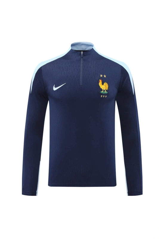 France Long-sleeved half-pull training kit 24/25 Footbal team shirt jersey Sports shirt
