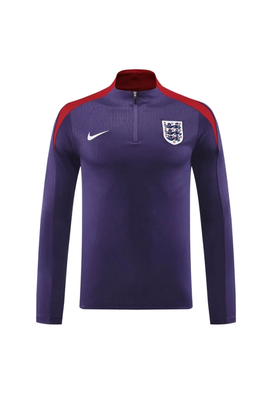 England Long-sleeved half-pull training kit 24/25 Footbal! team shirt jersey Sports shirt
