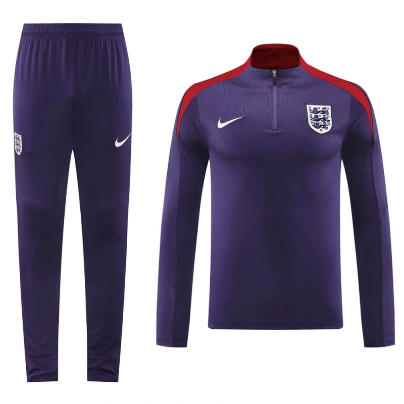 England Long-sleeved half-pull training kit 24/25 Footbal! team shirt jersey Sports shirt