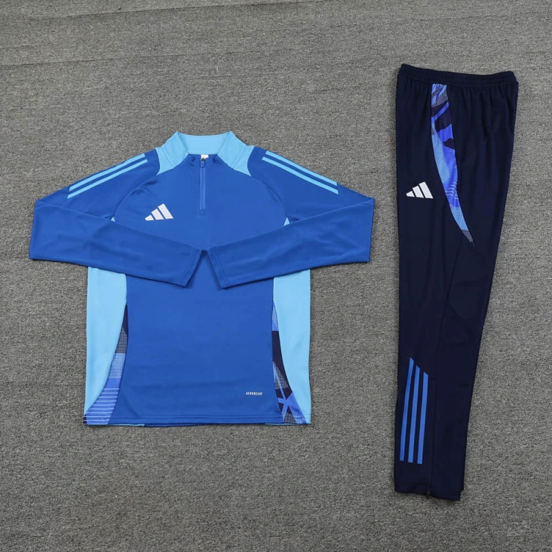 Adidas Long-sleeved half-pull training kit 24/25 Football team shirt jersey Sports shirt