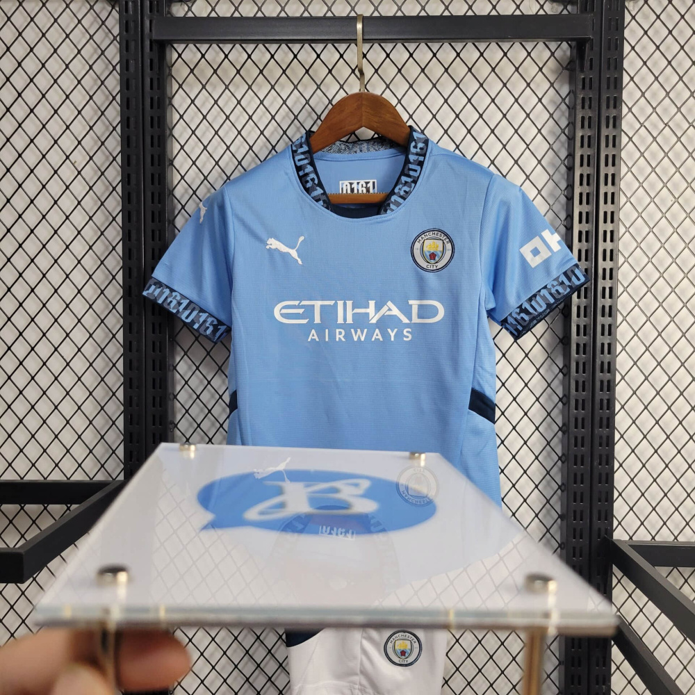 Manchester City home 24/25 kids football team shirt
