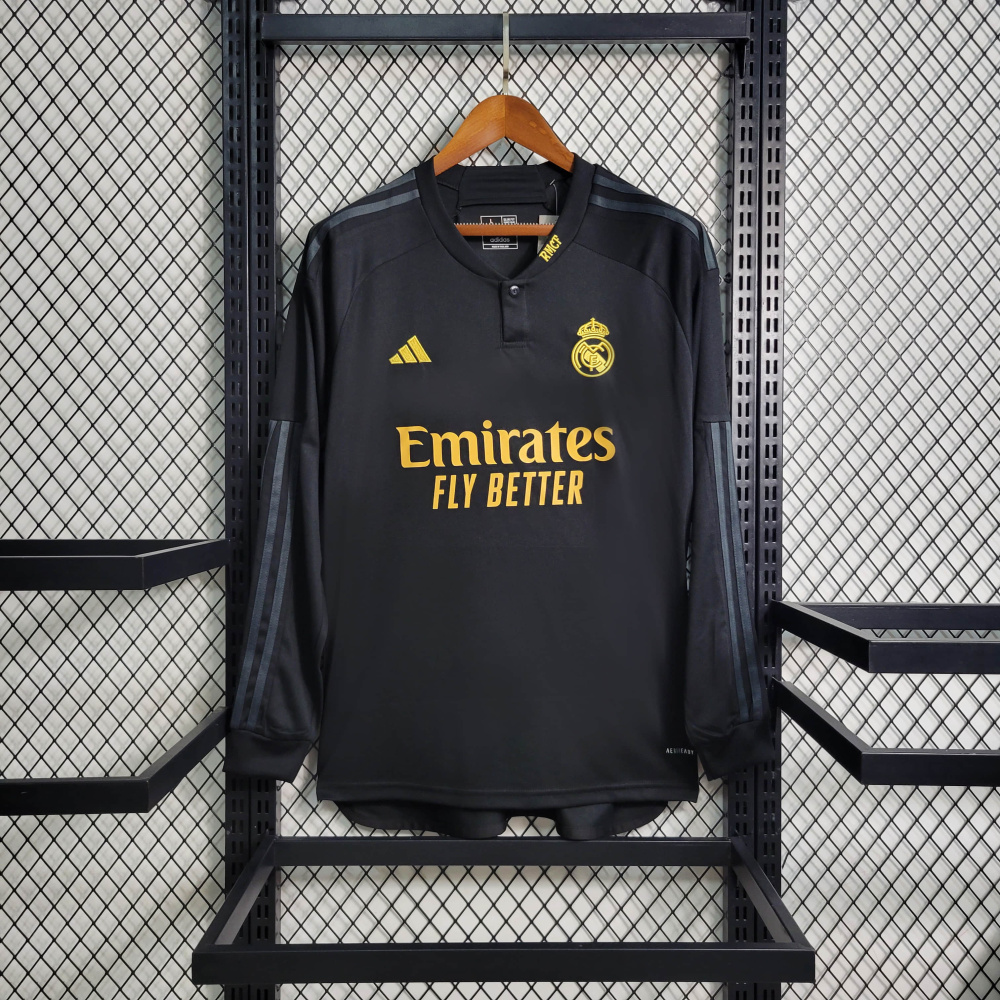 23/24 Long sleeve Real Madrid Black 2 away size S-3XL