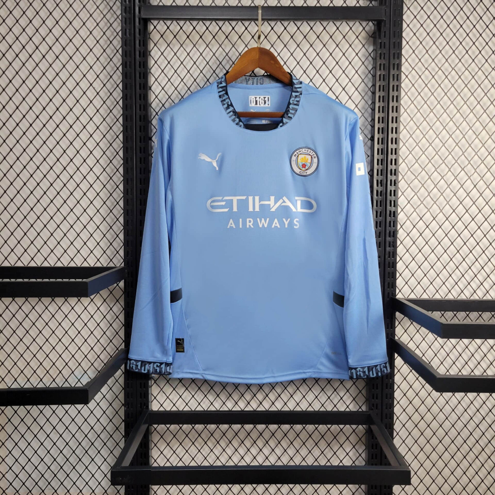 Manchester City home 24/25 long sleeve football team shirt