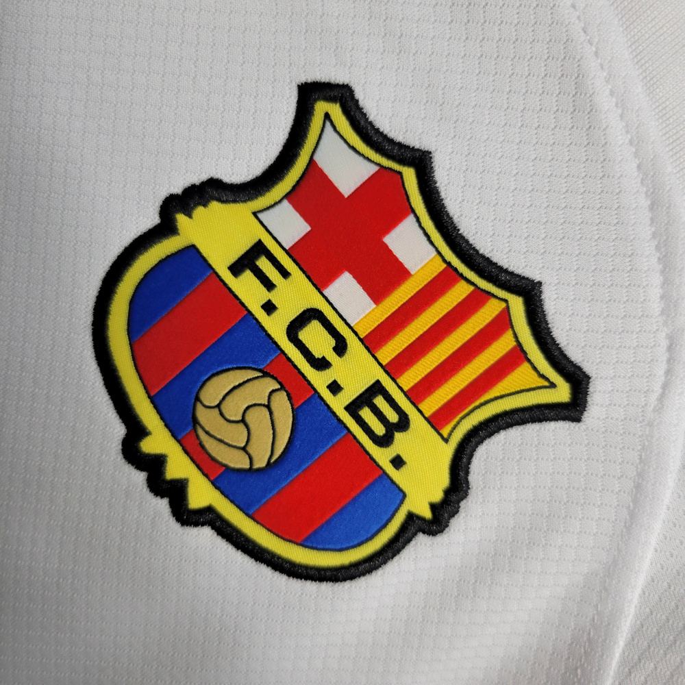 23/24 Barcelona White Away Long Sleeve Size S-XXL