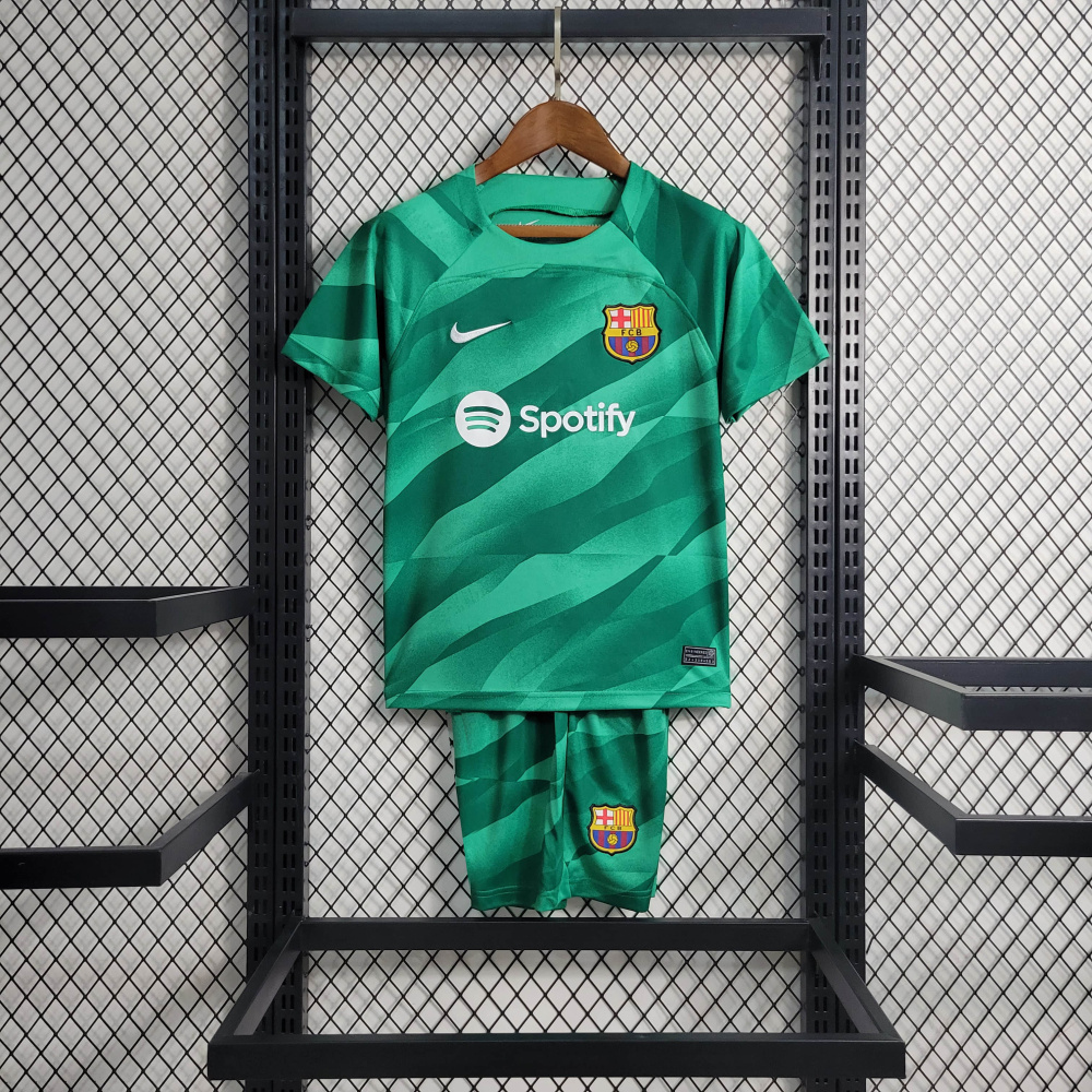 23/24 kids Barcelona Green Goalkeeper Size 16-28