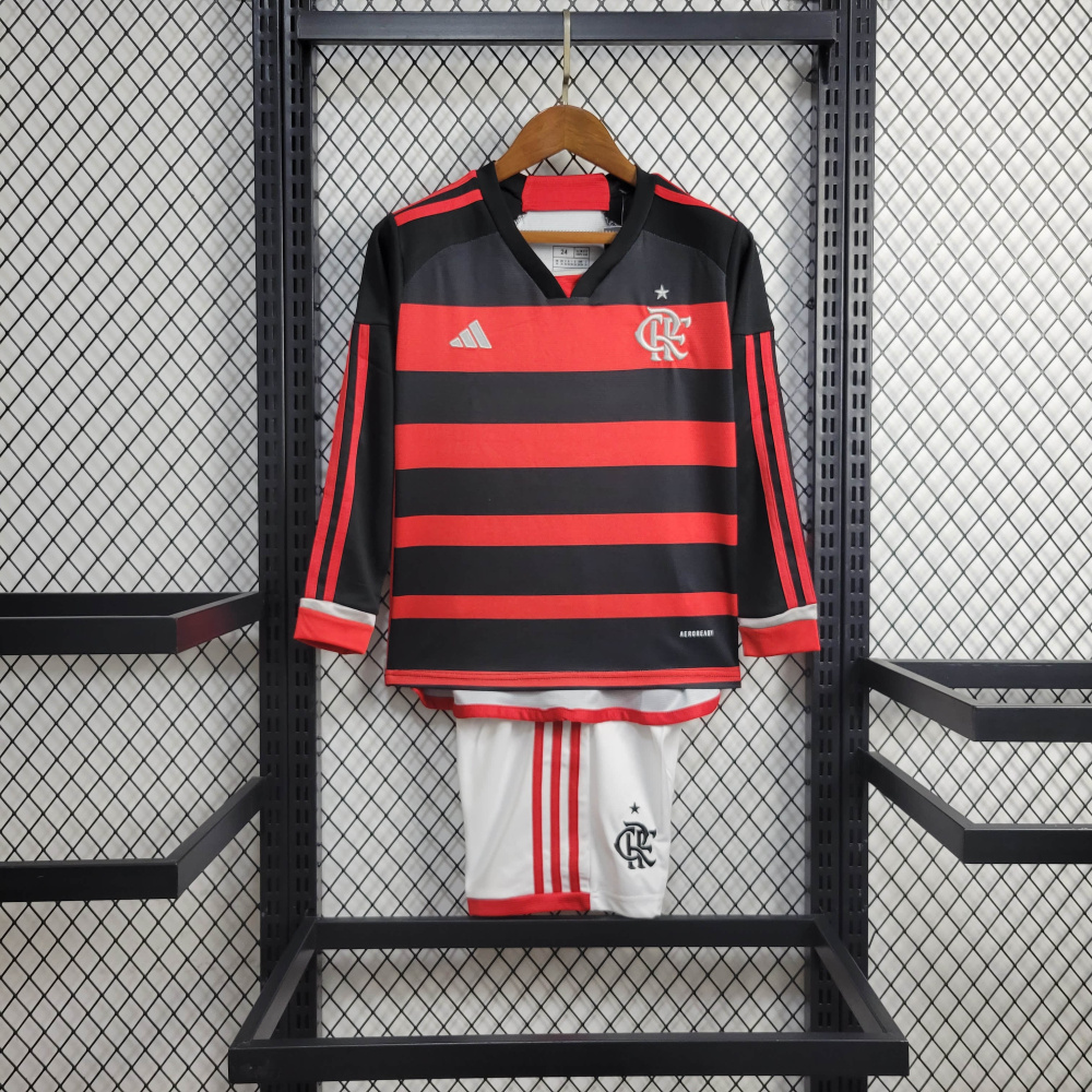 24/25 Kids Flamengo Home Long Sleeve