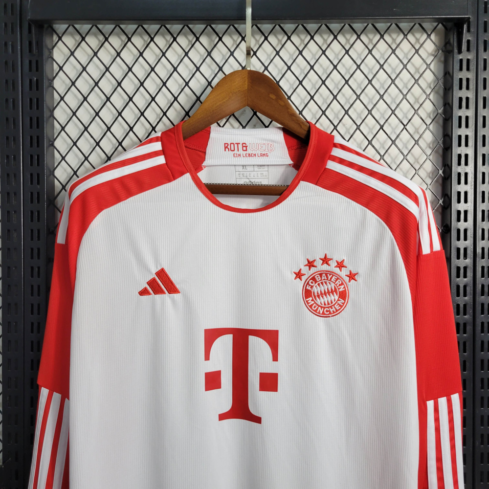 23/24 Bayern Munchen Home Long Sleeve Size S-XXL