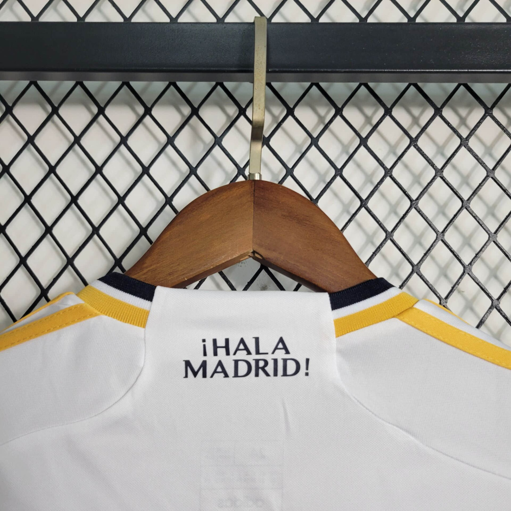 23/24 Kids Real Madrid Home Long Sleeve Sizes 16-28