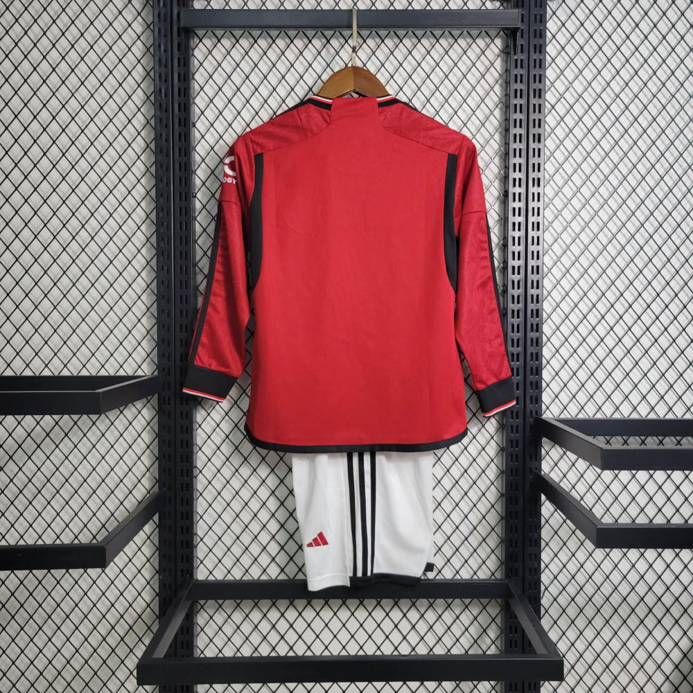 23/24 kids Manchester United home long sleeve size 16-28
