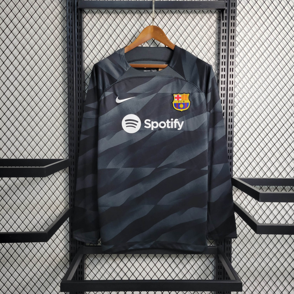 23/24 Long Sleeve Barcelona Black Goalkeeper Size S-XXL