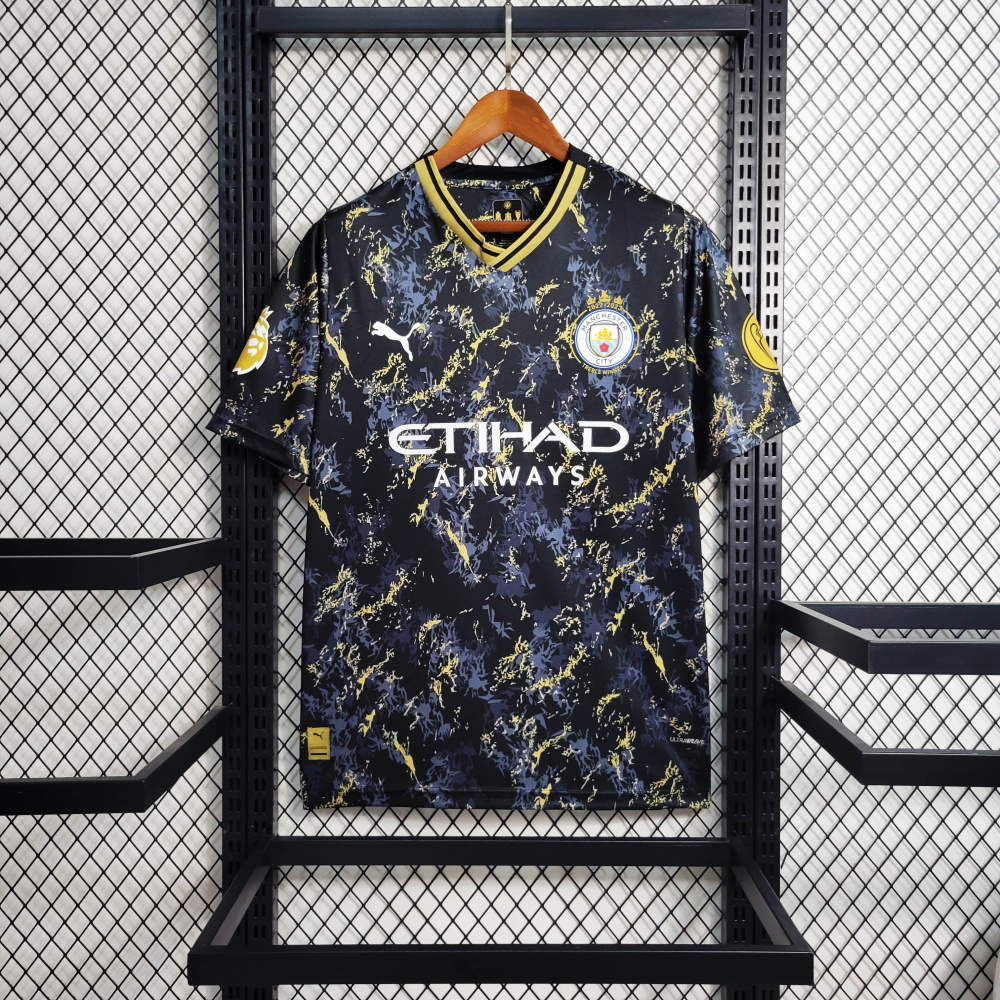 23/24 Manchester City Black Gold Special Edition Size S-XXL