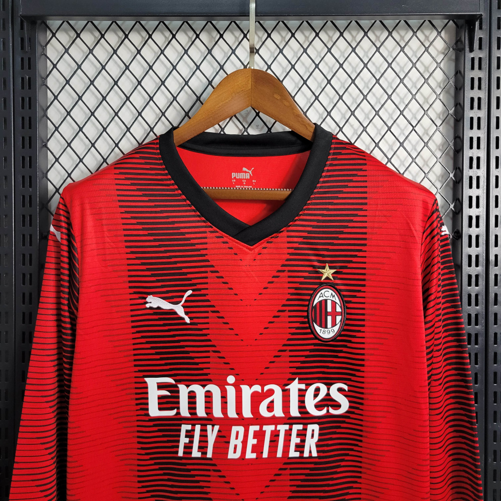 23/24 AC Milan Home Long Sleeve Size S-XXL