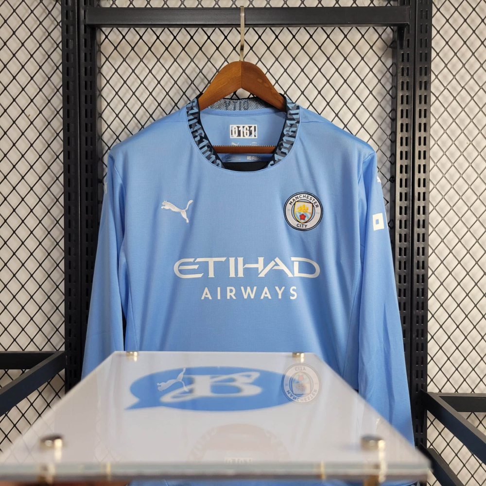 Manchester City home 24/25 long sleeve football team shirt