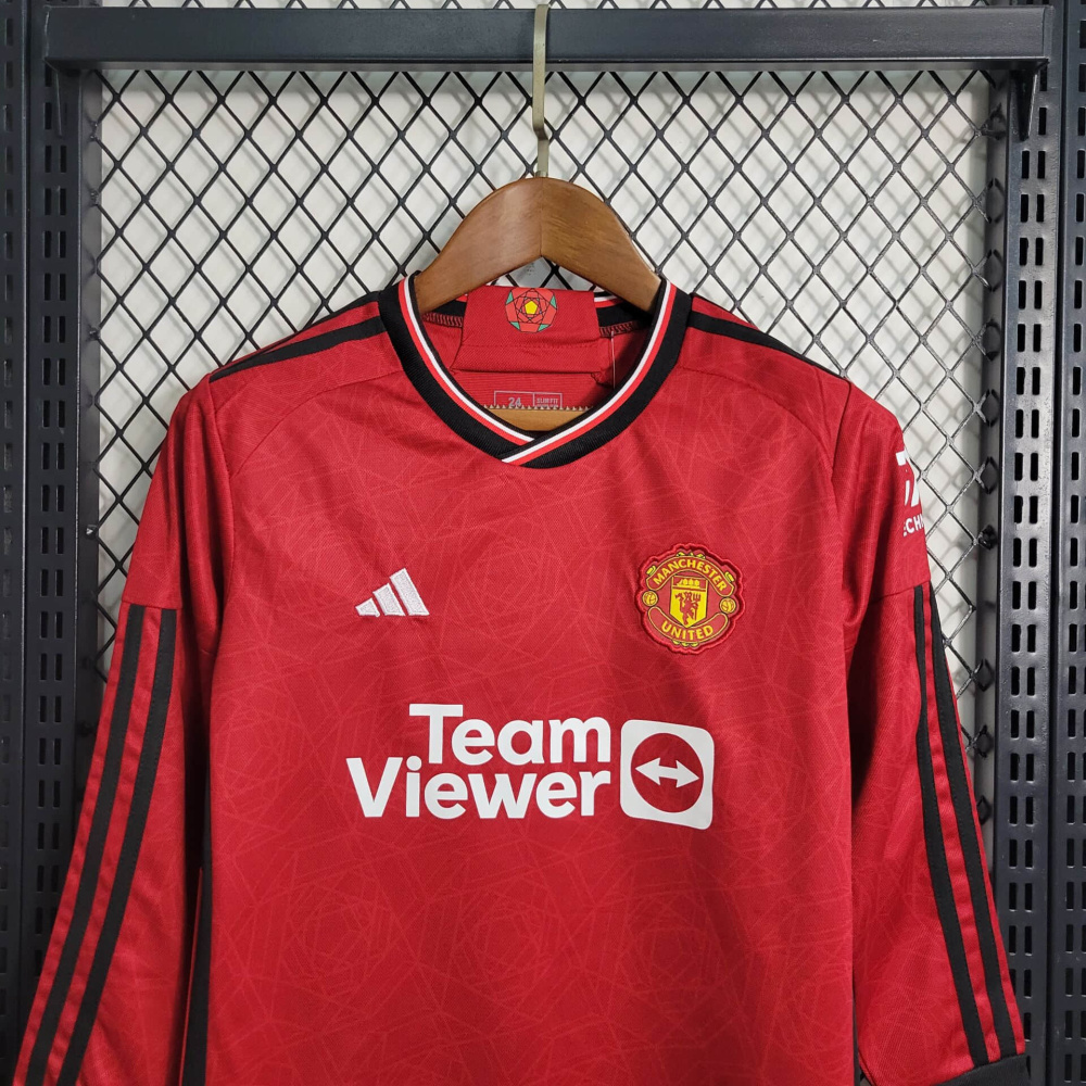 23/24 kids Manchester United home long sleeve size 16-28