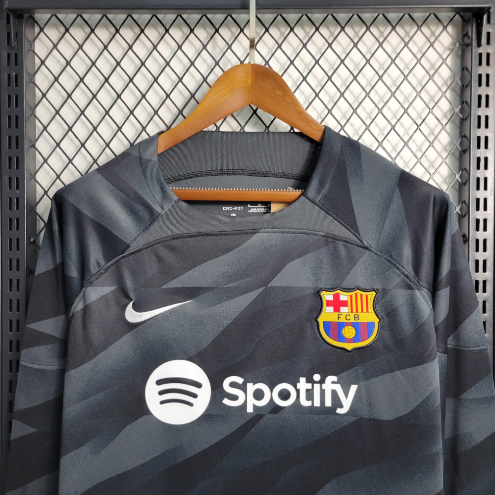 23/24 Long Sleeve Barcelona Black Goalkeeper Size S-XXL