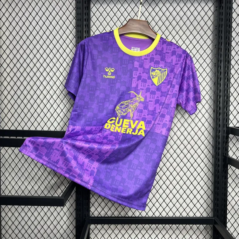 Malaga Purple pre-match training 24/25 Football team shirt jersey