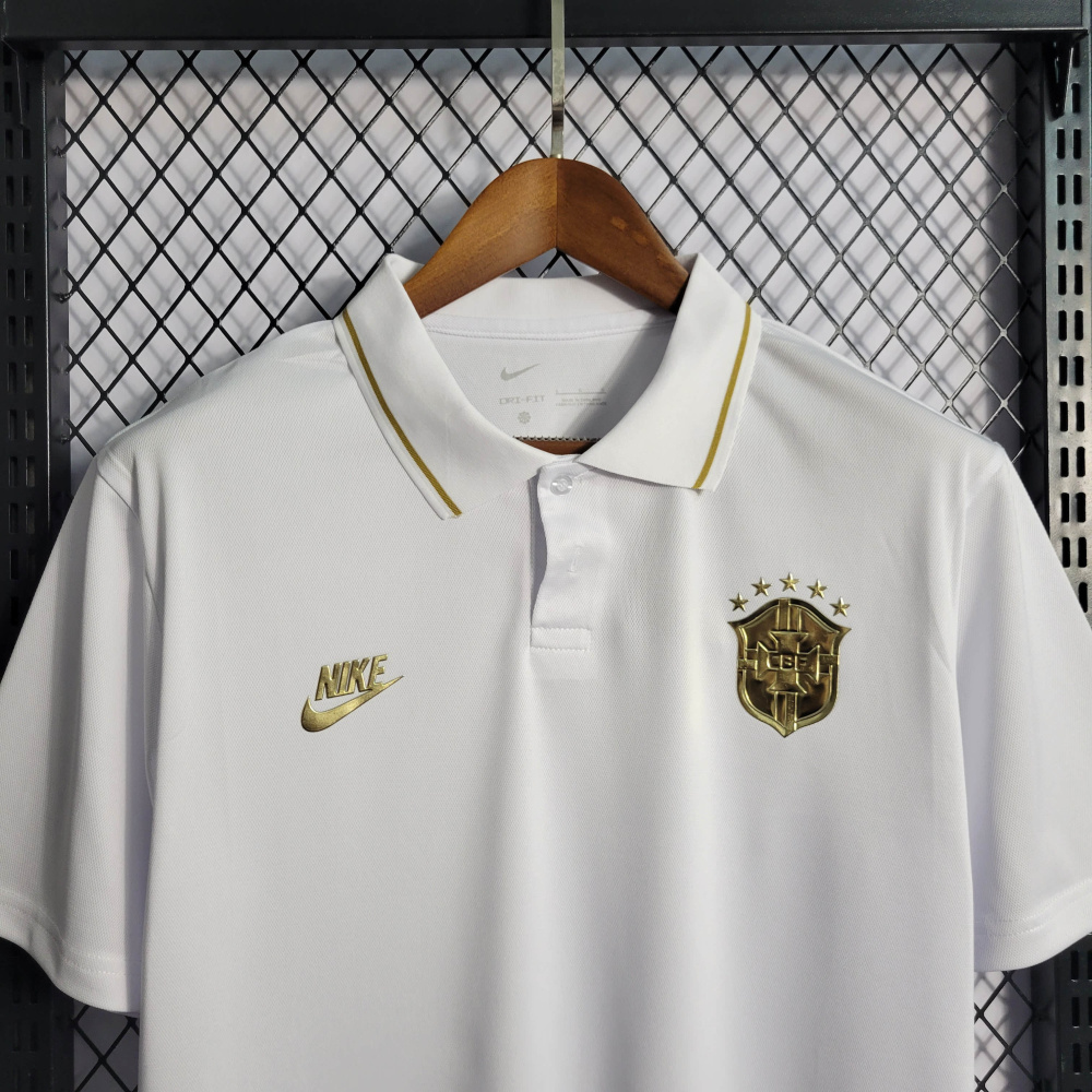 22/23 Brazil POLO Gold  Size S-XXL