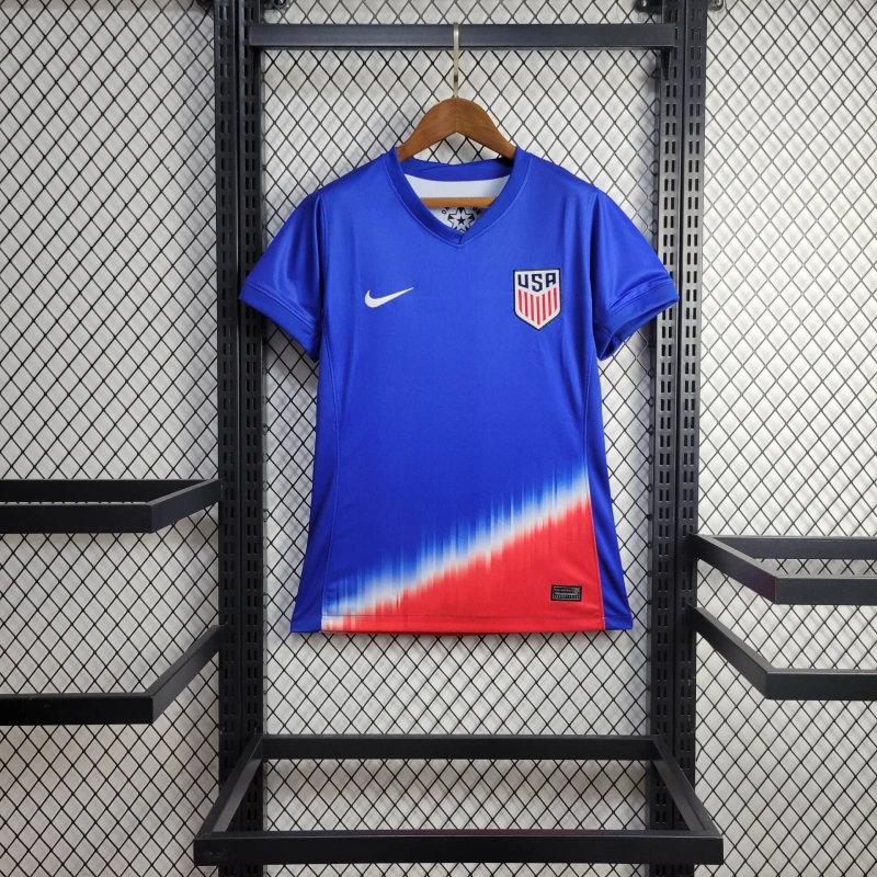 U.S.A away women 2425 Football team shirt jersey