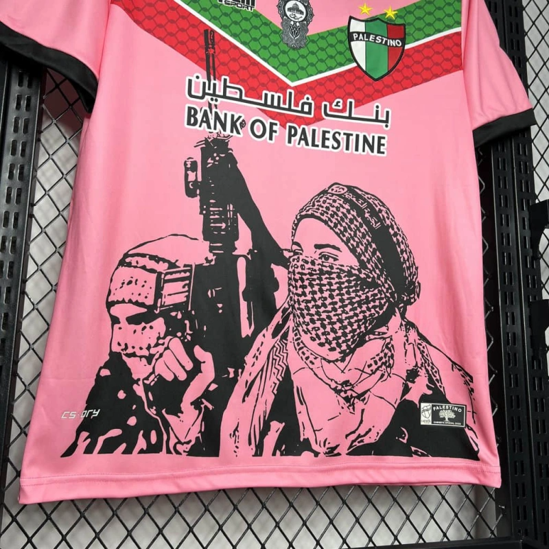 CD Palestino White Graffiti 24/25 Football team shirt Jersey