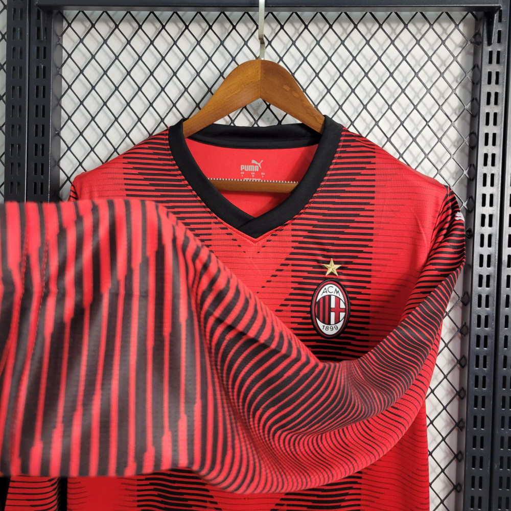 23/24 AC Milan Home Long Sleeve Size S-XXL