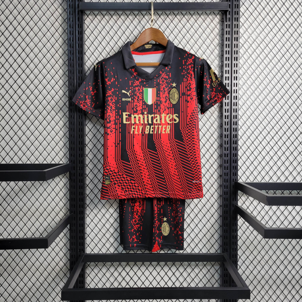 23/24 kids AC Milan 3rd away game size 16-28
