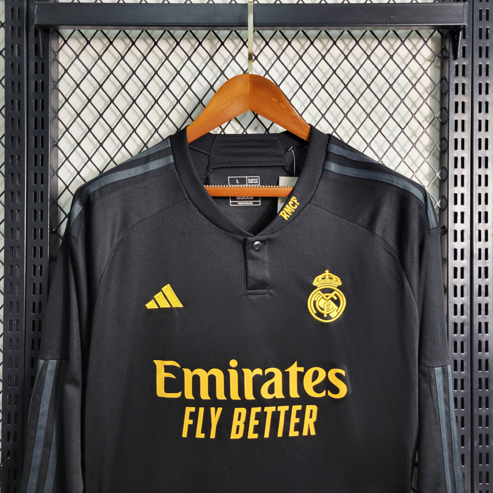 23/24 Long sleeve Real Madrid Black 2 away size S-3XL