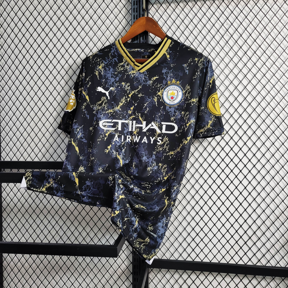 23/24 Manchester City Black Gold Special Edition Size S-XXL
